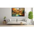 Canvas Wall Art - Abstract Piece Captures Oasis Like Allure - A1393