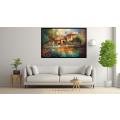 Canvas Wall Art - Abstract Piece Captures Oasis Like Allure - A1394