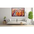 Canvas Wall Art - Abstract Figures Dance Across Canvas  - A1419