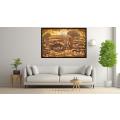Canvas Wall Art - A Tapestry Warm Earth Tones Intricate - A1422