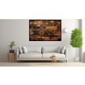 Canvas Wall Art - A Kaleidoscope Colors Intertwines On Canvas - A1428