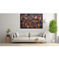 Canvas Wall Art - A Kaleidoscope Colors Intertwines On Canvas - A1429