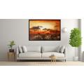 Canvas Wall Art - Layers Earthy Browns Deep Oranges Fiery - A1442