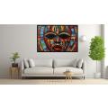 Canvas Wall Art - Bold Patterns Vibrant Colors Intertwine  - A1477