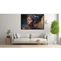 Canvas Wall Art - African Woman in Traditional Attire - A1486