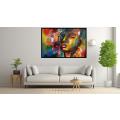 Canvas Wall Art - Beautiful African Woman Abstract - A1492
