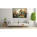 Canvas Wall Art - Swirling Shapes and Dreamy Colors - A1018