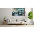 Canvas Wall Art - Translucent Washes In Blues and Greens - A1023