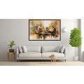 Canvas Wall Art - Earthy Tones and Energetic Brushstrokes - A1044