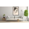 Canvas Wall Art - Light Sketch Portrays Stunning Woman Eas - A1517