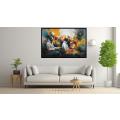 Canvas Wall Art - Abstract Figures Burst With Vibrant Colors - A1059
