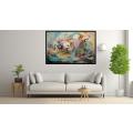 Canvas Wall Art - Swirling Shapes Dreamy Colors  - A1075