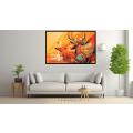 Canvas Wall Art - Warm Oranges Yellows Dominate Composition  - A1084
