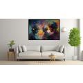 Canvas Wall Art - Abstract Figures Burst With Vibrant Colors - A1089