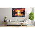 Canvas Wall Art - A Vibrant Burst Colors With Swirling - A1098