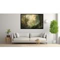 Canvas Wall Art - Layers Lush Green Earthy Brown  - A1099
