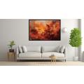 Canvas Wall Art - Swirling Hues Orange Red Yellow  - A1102