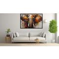Canvas Wall Art - Spirit Elephant By Abstract Wildness  - A1550