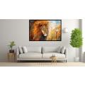 Canvas Wall Art - Lion Spirit Savannah By Vibrant Wilderness  - A1631