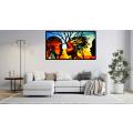 Canvas Wall Art - African Girls Painting - B1628