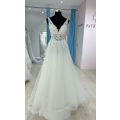 (Rental) Lindy, Empire lace detail bodice tulle wedding dress.