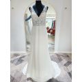 ( Rental) Grace, lace bodice wedding dress with tulle overskirt.