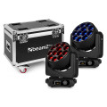 BEAMZ PRO - MHL1240 LED MOVING HEAD ZOOM 2 PIECES IN FLIGHTCASE