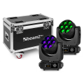 BEAMZ PRO - MHL740 LED MOVING HEAD ZOOM 2 PIECES IN FLIGHTCASE