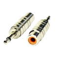 Tecnix 1/4'' Jack to RCA Female Silver Chassis Adaptor - Pair