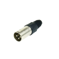 Tecnix Male 3-Pin XLR Connector Silver Chassis