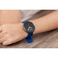 BOBO BIRD Ladies wooden watch with Silicone wrist band - Blue