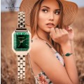Ladies Stainless Steel Bracelet Watch -Emerald