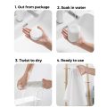 Disposable Compressed Travel Bath Face Towels - Pack of 8
