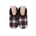 snoozies Mens Flannel Plaids Black Red