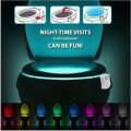 LED Motion Sensor Activated Toilet Night Light with 7 colours - No tools...No wiring ....No mess