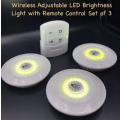 LED / COB Light 3 piece set with Remote Control ( wireless and bright )
