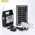Solar Lighting System with built-in Speaker and FM radio and USB host and TF card slot
