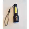 LED USB Rechargeable Flashlight with Cob light 3 Mode