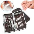 2x Manicure Pedicure Set Nail Clippers Kit -12 Piece Stainless Steel