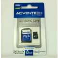 Adventech 8 GB Class10 micro SD Card with SD Adapter