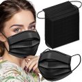 Face Mask - Disposable 3 Ply Mask - Black (Pack of 50)