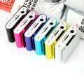 Mini Clip Metal Mp3 Player With LCD Screen - Pink  Red