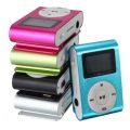 Mini Clip Metal Mp3 Player With LCD Screen - Grey  White