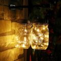 Solar Light Jar With Inner Copper Wire Fairy Lights