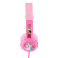 kids BuddyPhones Headphones Travel Wired Aux Pink - With Mic
