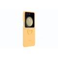 Original Samsung Galaxy Z Flip5 Apricot Silicone Phone Cover With Ring
