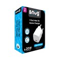 Snug 20W 1 Port White Type C Mini PD Fast Charge Wall Adapter