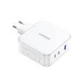White UGREEN 140W GaN Charger 3 Port PD Fast Charge Wall Adapter