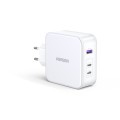 White UGREEN 140W GaN Charger 3 Port PD Fast Charge Wall Adapter
