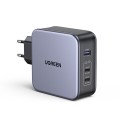 Grey UGREEN 140W GaN Charger 3 Port PD Fast Charge Wall Adapter